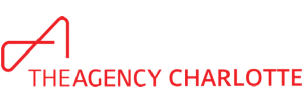 Logo for The Agency Charlotte with a red stylized letter A icon.