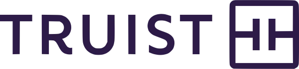 Truist logo in purple text next to a square icon containing two vertical lines.